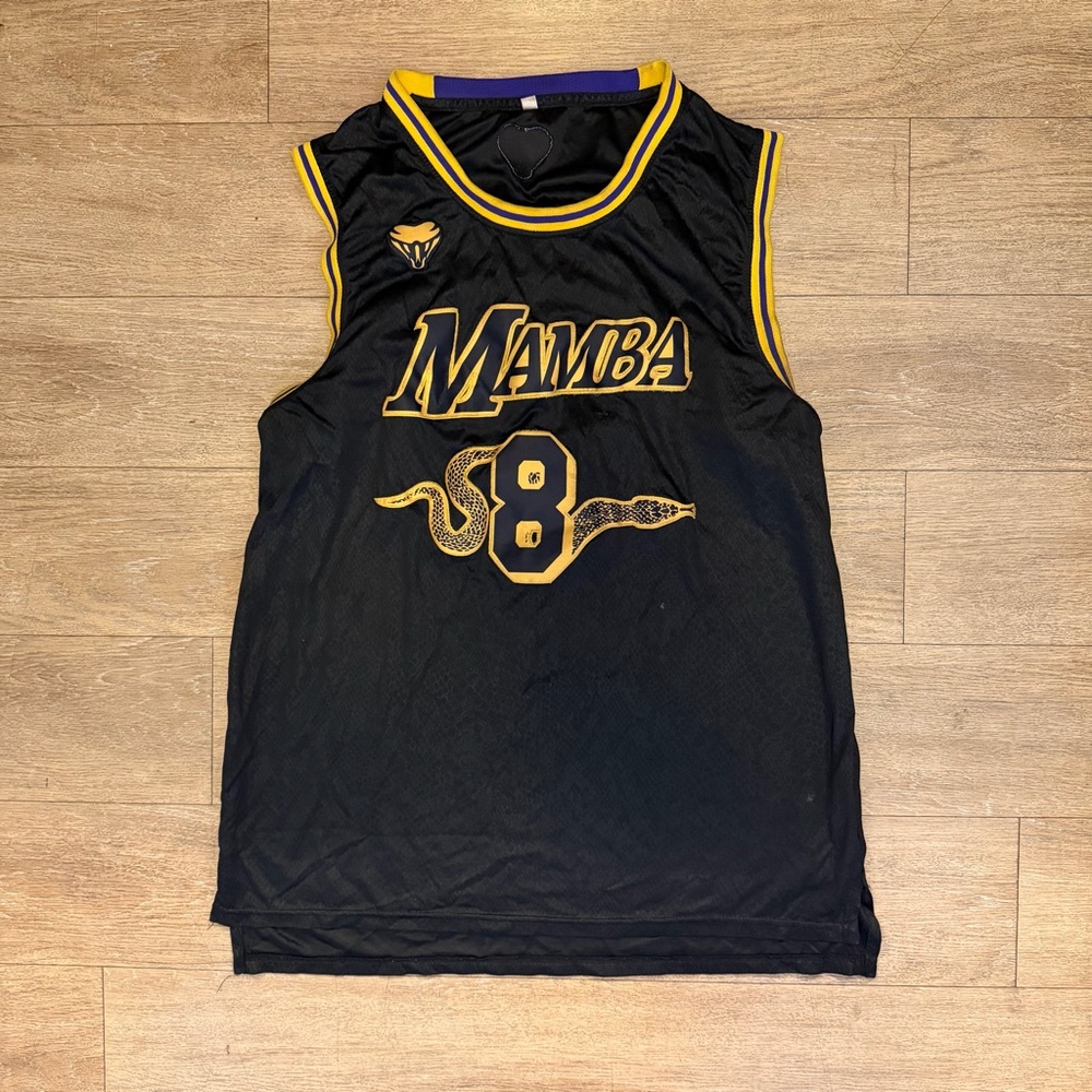 Kobe Bryant Basketball Jersey Black Mamba 8/24 Black Snakeskin Jersey Adult Xxxl